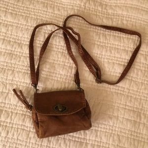 Bohemian distressed leather crossbody purse!